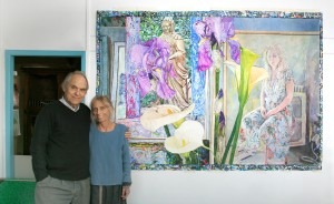 Joseph & Lannis Raffael in front of "Spirit, Art, Nature, & Love" - October 2009