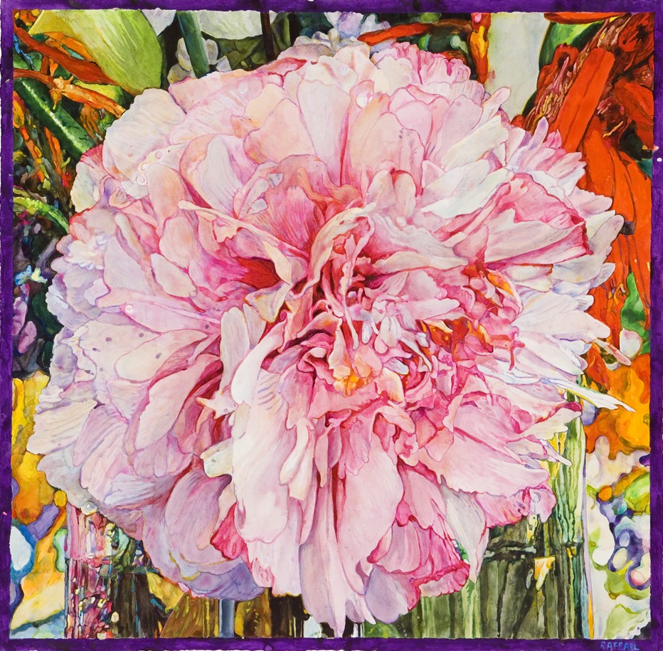 April, watercolor on paper 112 x 113cm - 44 x 44.75 in.
