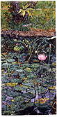 Bali Pond V - watercolor on paper painting by Joseph Raffael