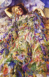 Lannis in Sieste, watercolor on paper by Joseph Raffael Lannis in Sieste, watercolor on paper by Joseph Raffael