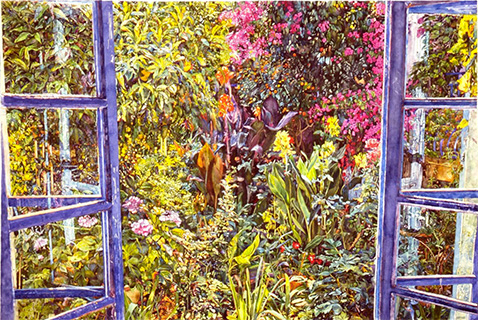 The Open Window, watercolor on paper by Joseph Raffael The Open Window, watercolor on paper by Joseph Raffael